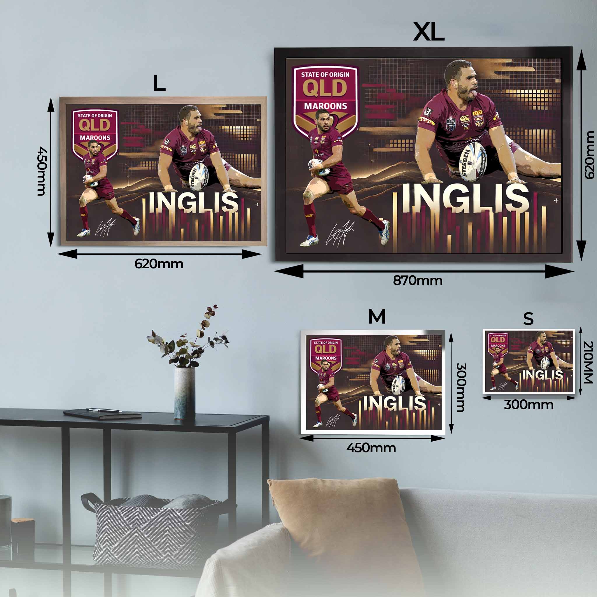 Greg Inglis State from QLD state of Origin art sizing guide.