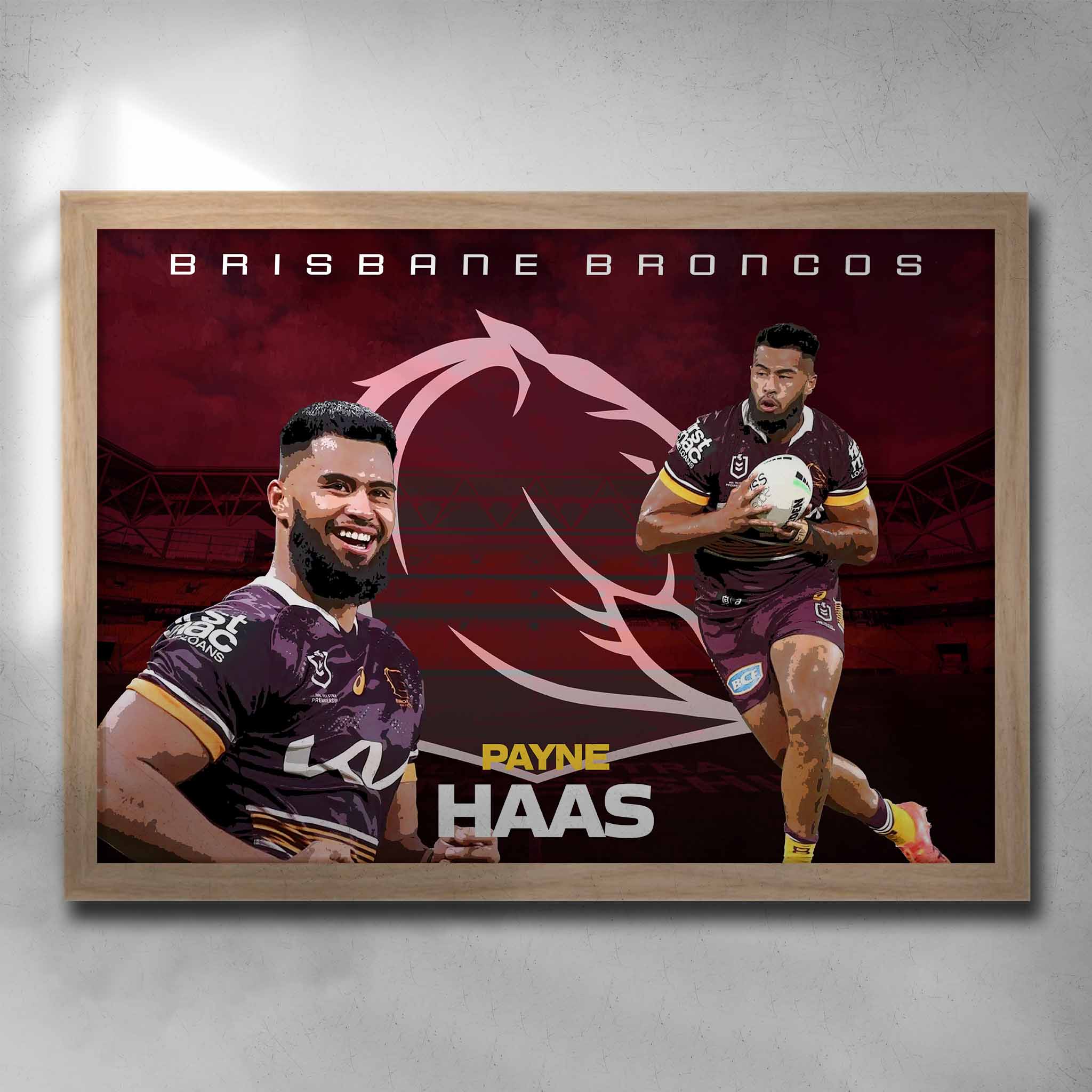 Payne Haas Brisbane Broncos Art Sports Cave