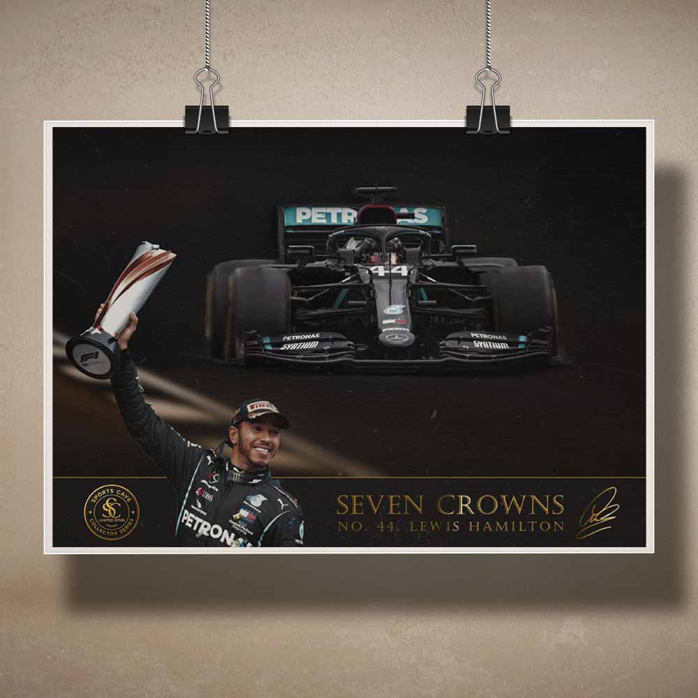 Poster of Formula 1 driver Lewis Hamilton by Sports Cave.