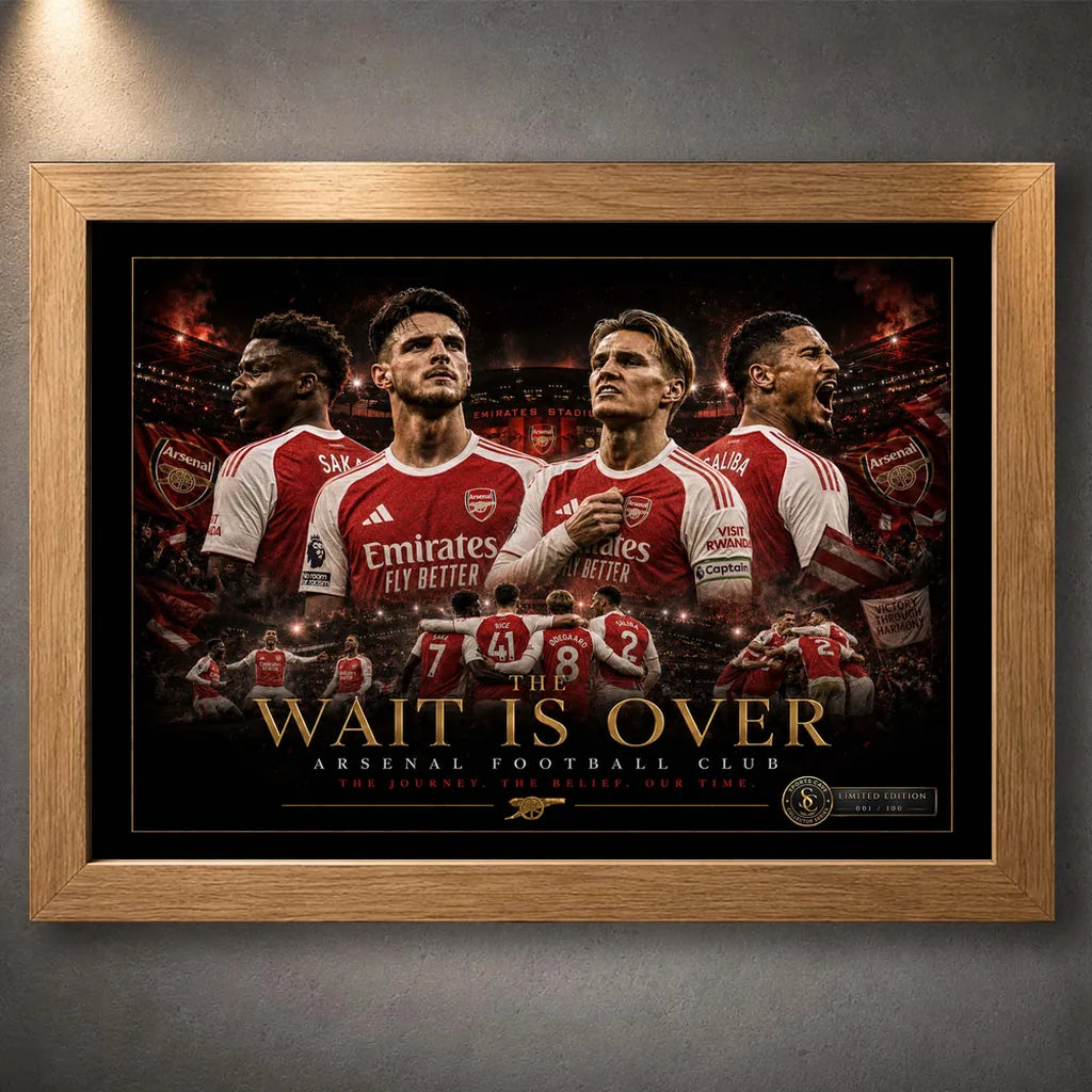 Oak Arsenal framed football wall art