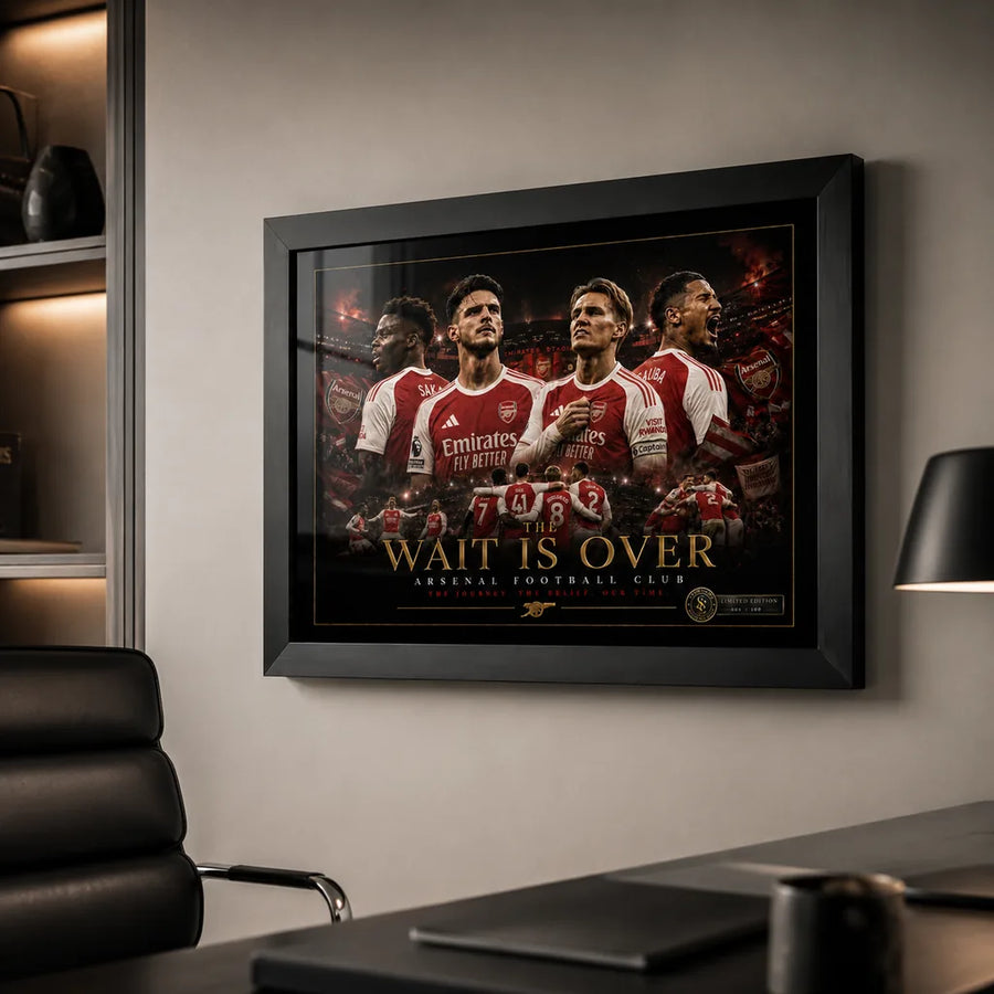 Arsenal Framed football wall art in office