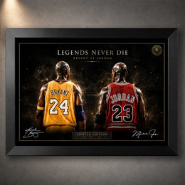 Legends Never Die Kobe vs Jordan Wall Art