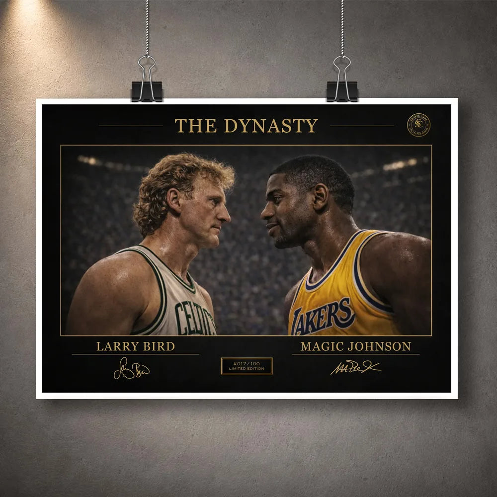 Unframed classic basketball wall art print against a neutral grey wall