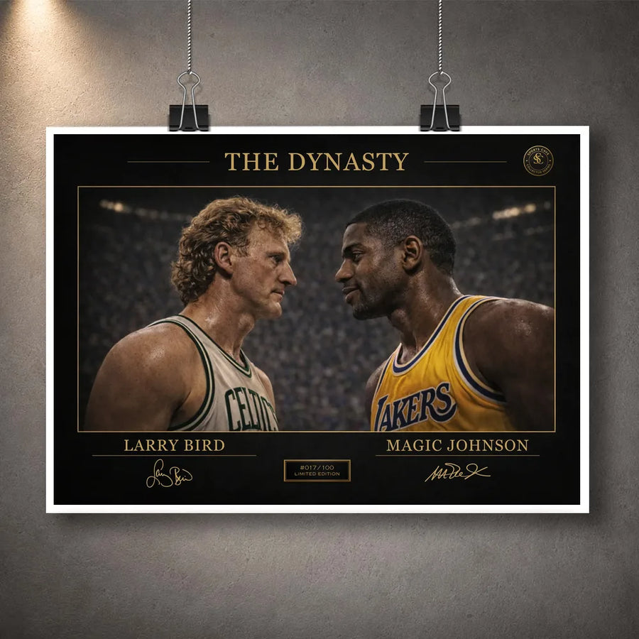 Unframed classic basketball wall art print against a neutral grey wall