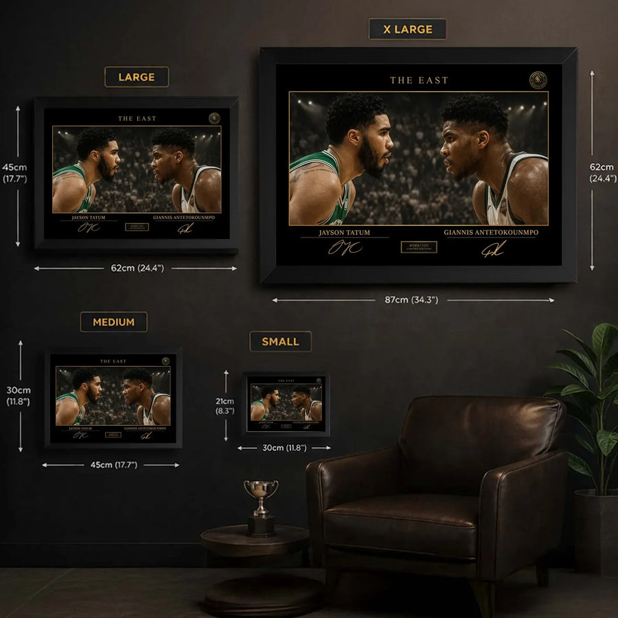 Basketball wall art scale reference for Sports Cave frame options