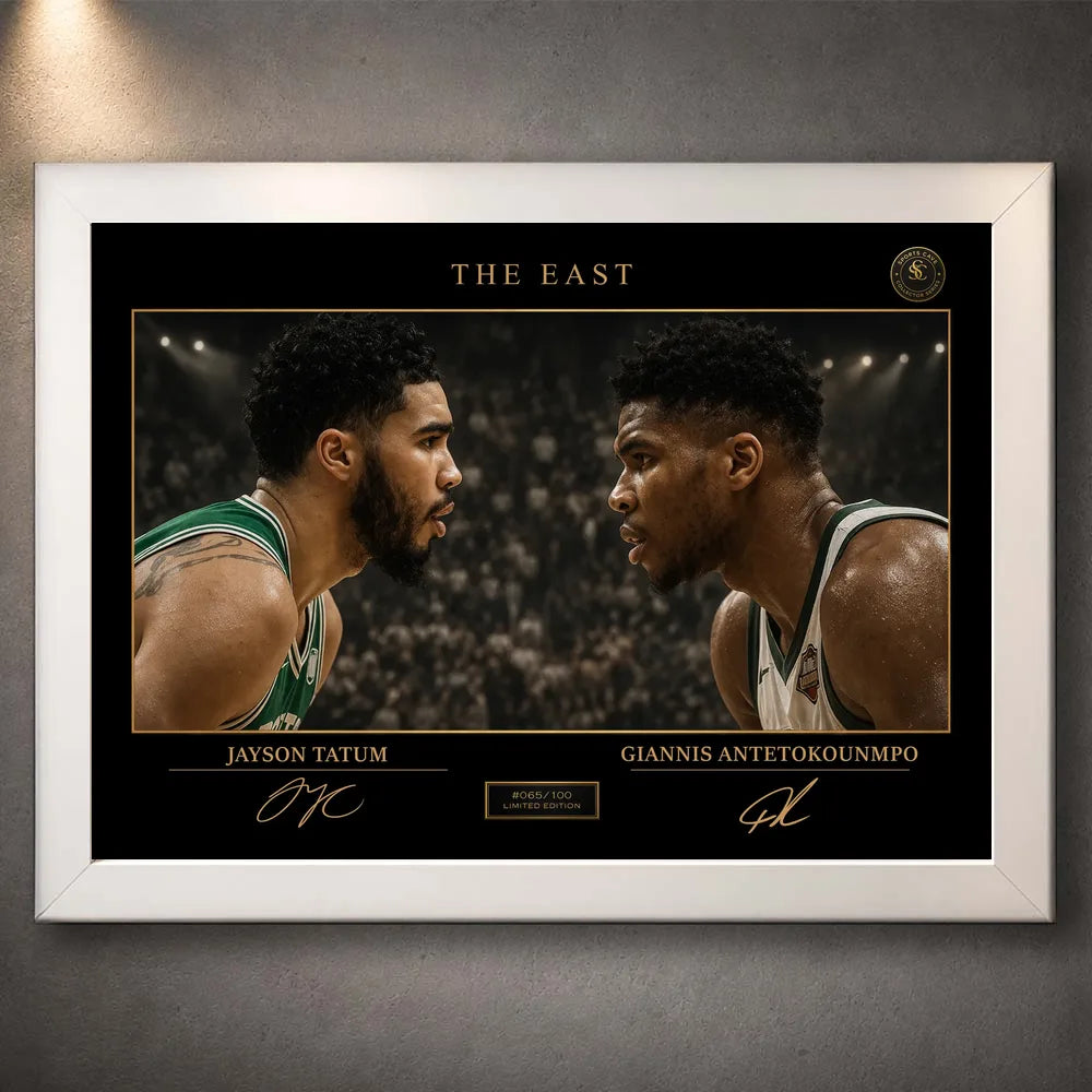 The East NBA art shown in a light frame
