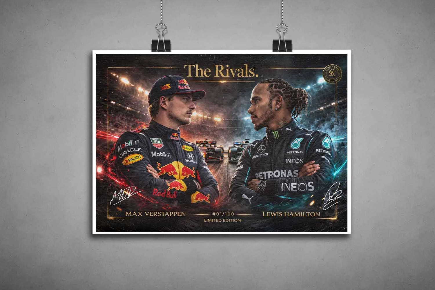 Unframed Max Verstappen World Champion Red Bull Formula 1 poster, premium sports collectibles artwork.