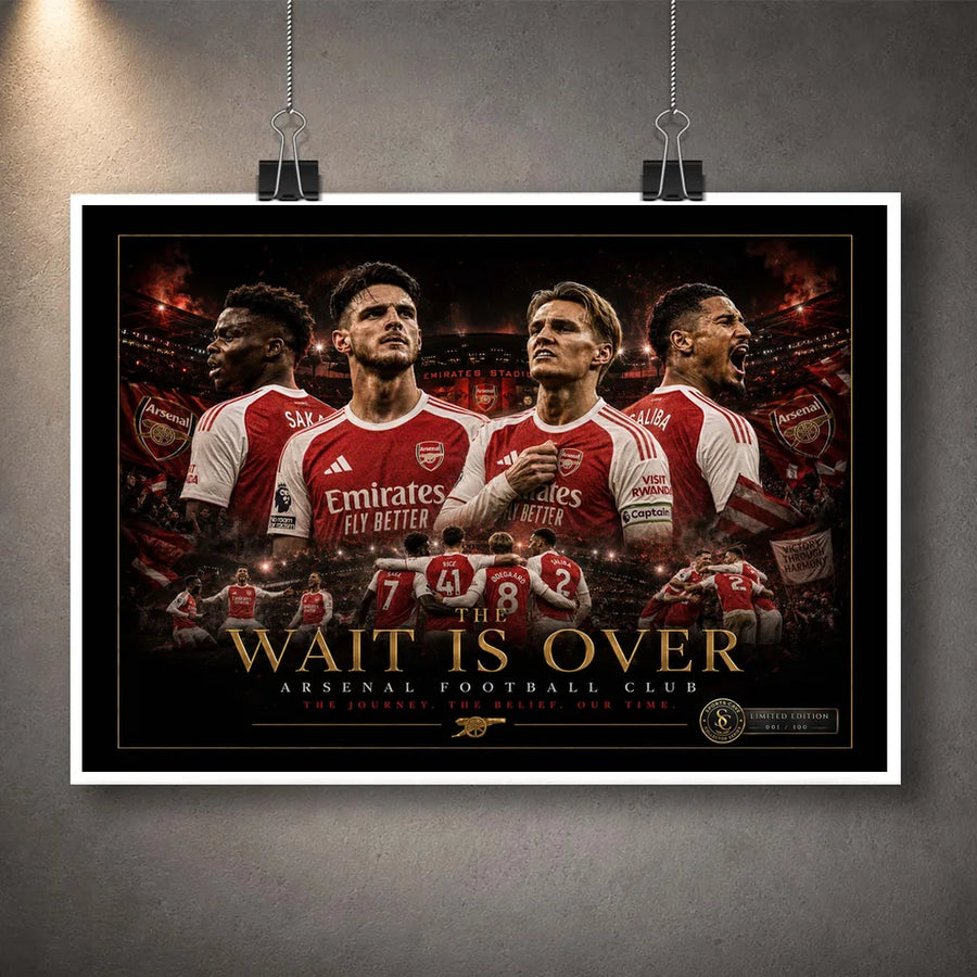 Unframed Arsenal football wall art