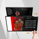 Easily swap sports posters in this ultra-slim LED light box display.