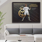 Cristiano Ronaldo digital sports art download featuring Real Madrid tribute — high-resolution printable wall art for man cave decor.