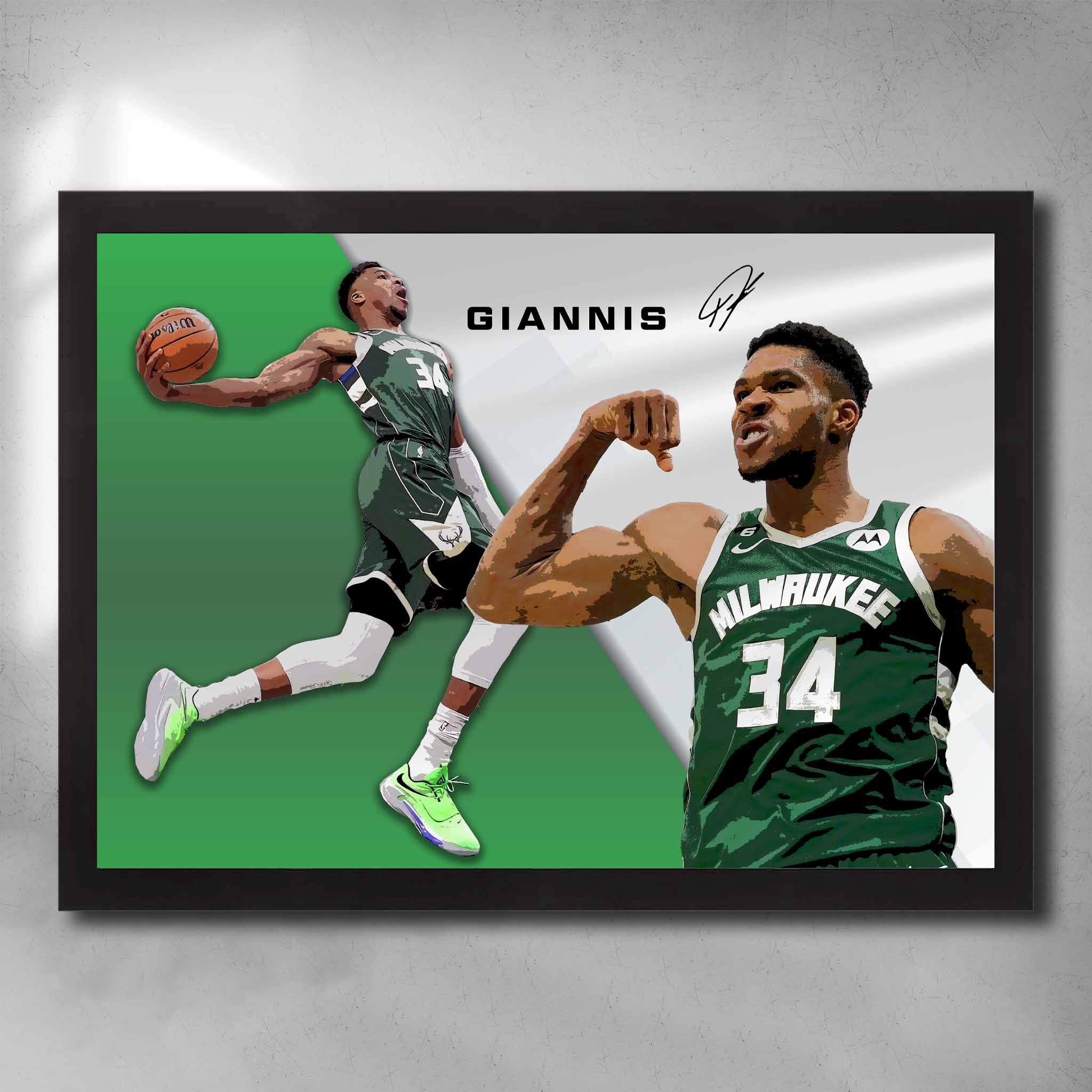 Giannis Milwaukee Bucks Art Sports Cave