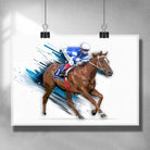 Gytrash Horse Racing Art Unframed Poster - Perfect for Man Cave, Home Decor, Horse Racing Fans, and Gifts.