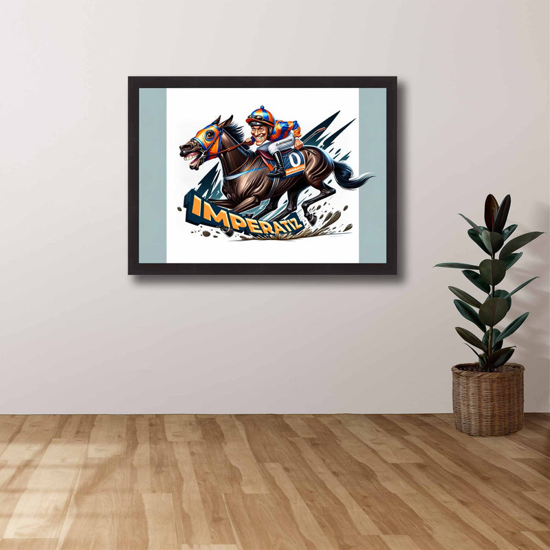 A caricature of the great mare Imperatiz, displayed on a fans wall.