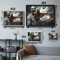 Visual representation of Jon Johns framed art size options, ranging from S - 21 × 30 cm (8.3 × 11.8 in) to L - 45 × 62 cm (17.7 × 24.4 in), for selecting the right size for your space.