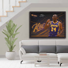 LA Lakers Die-hard Supporters House, featuring a framed print of Kobe showcased on the wall.
