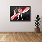 Chicago Bulls Die-hard Supporters House, featuring a framed print of Zach LaVine showcased on the wall.