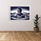 Freemantle Dockers Fan with framed AFL home decor.