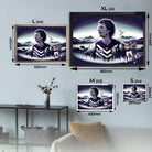 Nat Fyfe Dockers Framed Art Sizing Guide.