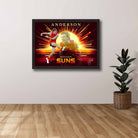 AFL Die-hard Supporters House, featuring a framed print of Noah Anderson showcased on the wall.