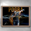 Paul Pogba Dab Celebration Oak Framed Poster - Premium Football Wall Art for Man Cave Decor by Sports Cave.