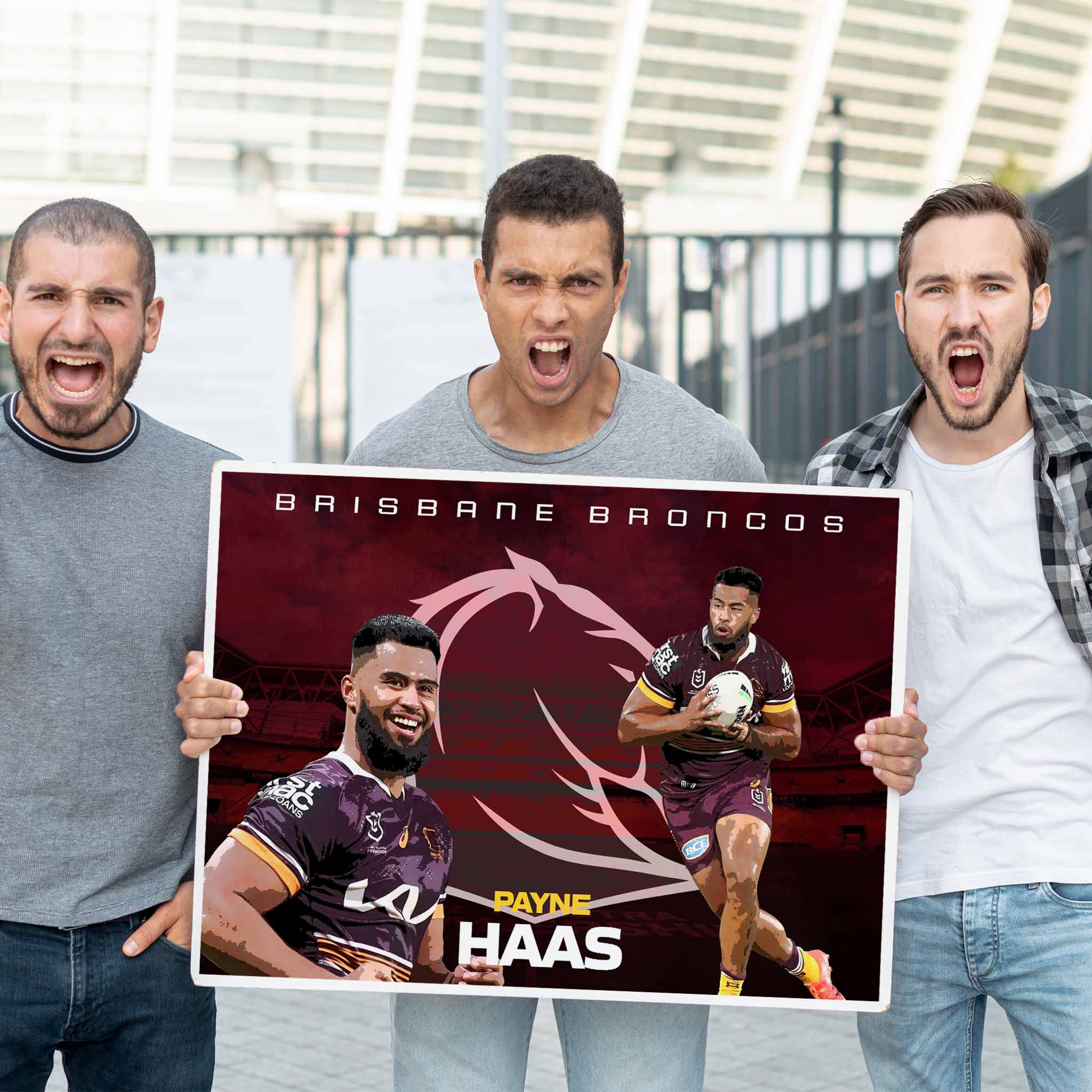 Payne Haas Brisbane Broncos Art Sports Cave