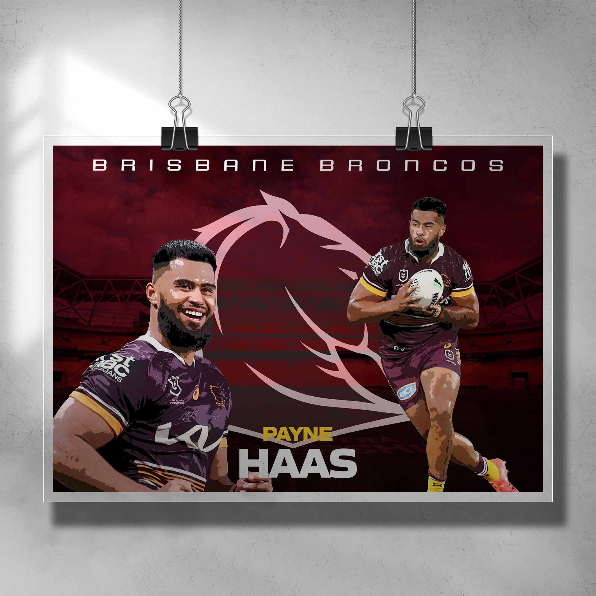 Payne Haas Brisbane Broncos Art Sports Cave
