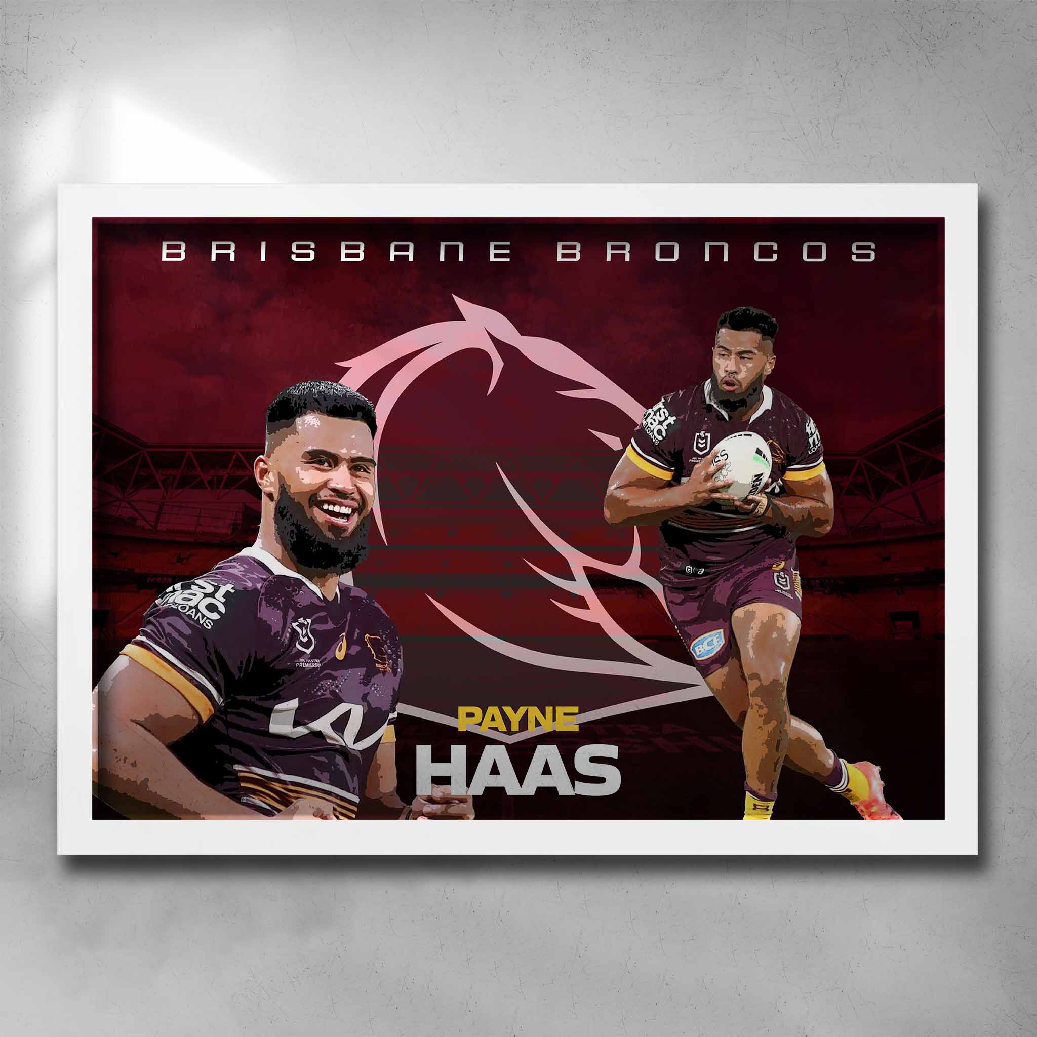 Payne Haas Brisbane Broncos Art Sports Cave