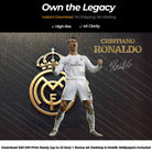 Cristiano Ronaldo digital wall art download featuring Real Madrid tribute – high-res printable sports wall art for fans.