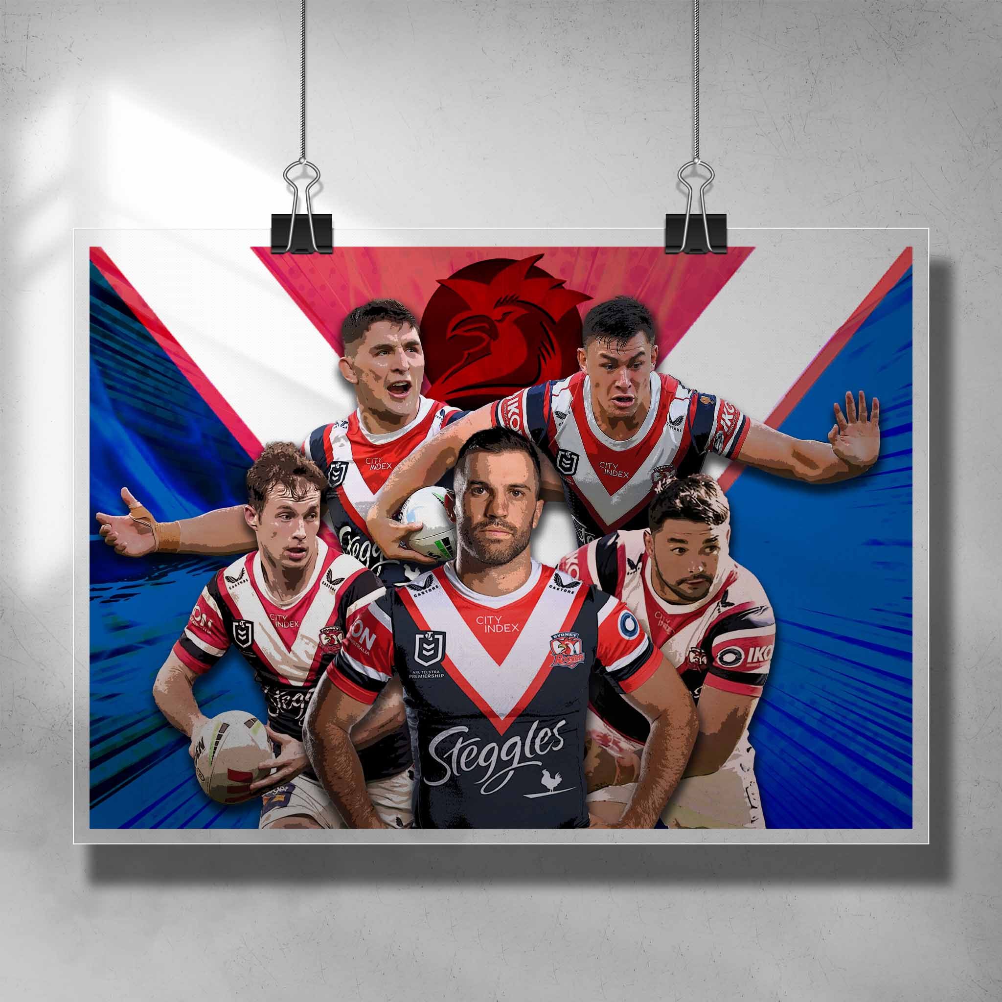 Sydney Roosters NRL Art Sports Cave