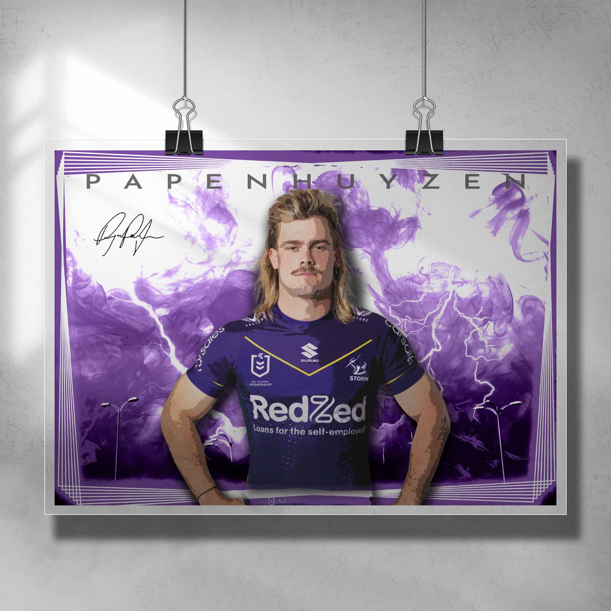 Ryan Papenhuyzen Melbourne Storm Art Sports Cave