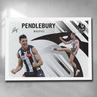 White framed AFL art by Sports Cave, featuring Scott Pendlebury from the Collingwood Magpies.