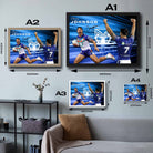 Visual representation of Shaun Johnson framed art size options, ranging from A4 to A2, to assist customers in selecting the right size for their space and preferences.