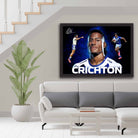 Stephen Crichton Canterbury Bulldogs NRL Art on display.