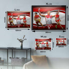 Sydney Swans framed art sizing guide.
