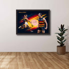 AFL Die-hard Supporters House, featuring a framed print of Taylor Walker showcased on the wall.