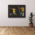 Devoted Socceroo's fan's tribute: Tim Cahill framed art proudly displayed on the wall.