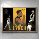 Oak framed AFL art by Sports Cave featuring Tom Lynch from the Richmond Tigers.