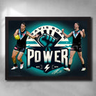 Black framed AFL art by Sports Cave, featuring Travis Boak from the Port Adelade Power.