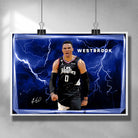 Unique NBA Poster by Sports Cave featuring Russel Westbrook from the Los Angeles Clippers.