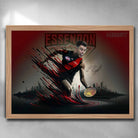 Essendon Bombers AFL Poster in a oak frame, featuring Zach Merret by Sports Cave.