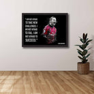 Motivational art of Zlatan Ibrahimovic displayed on a fans wall. 