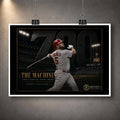 Unframed Albert Pujols 700 baseball wall art featuring The Machine milestone tribute design.