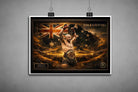 Unframed Alexander Volkanovski UFC champion print featuring iconic victory pose, ideal for custom framing as sports art prints.