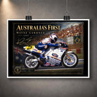 Unframed Wayne Gardner motorsport wall art design celebrating the 1987 500cc world championship and Australian racing history.
