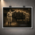 Unframed Babe Ruth Called Shot baseball wall art design featuring the 1932 World Series moment at Wrigley Field.