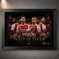 Black framed Arsenal football wall art