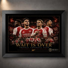 Black framed Arsenal football wall art