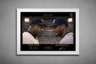 White frame presentation of The Era rivalry featuring Barry Bonds and Ken Griffey Jr., framed sports art for display.