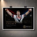 Unframed Brad Fittler rugby league wall art showing the Roosters Legacy 2002 premiership tribute as a print.