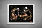 Brian To’o Penrith Panthers action artwork in white frame, dynamic rugby league moment, premium sports wall art